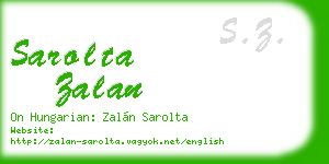 sarolta zalan business card